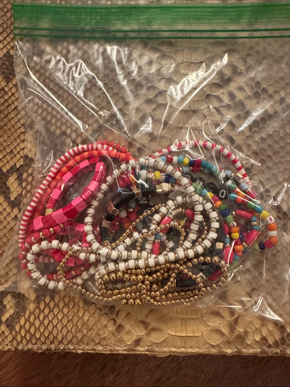 Grab Bag of Multicolor Beaded Stretch Bracelet Sets